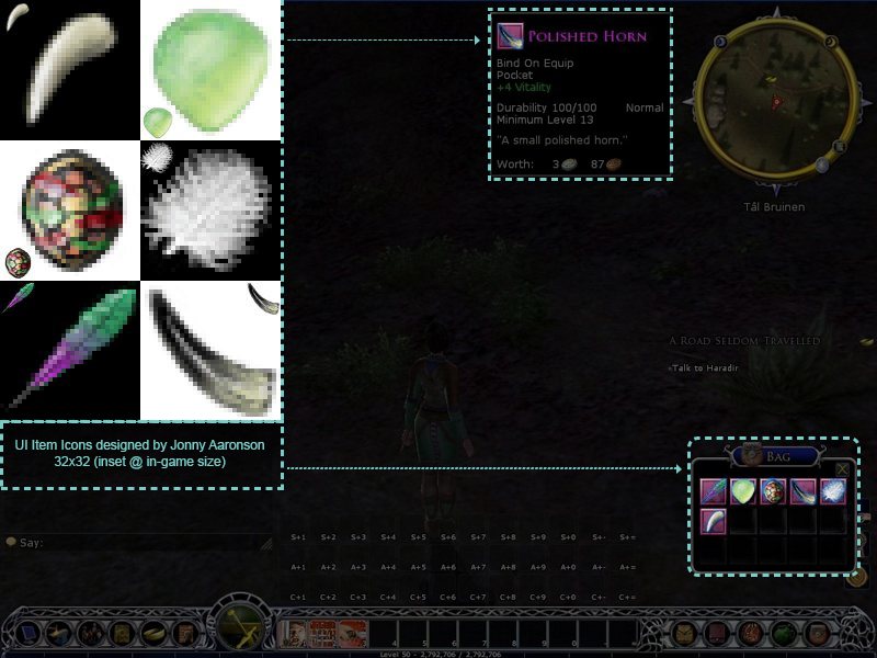 Lord of the Rings Online item icons