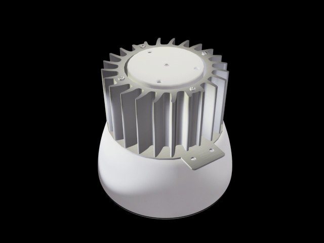 3d model of an LED downlight module with heat sink