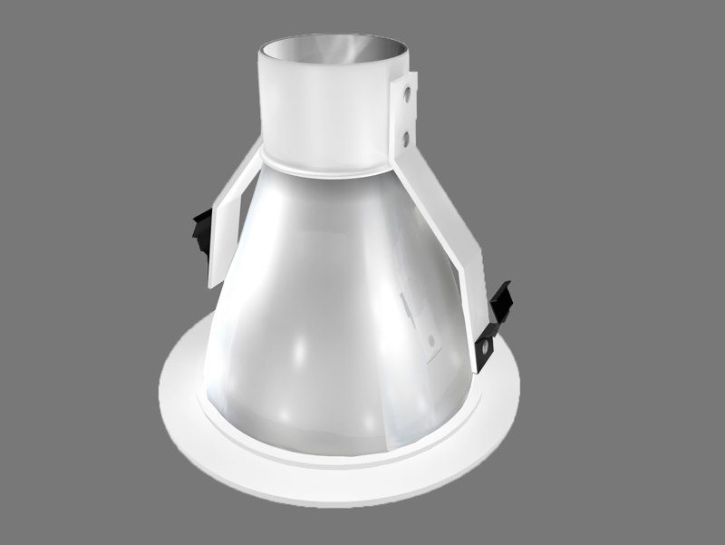 3d model of a recessed light reflector