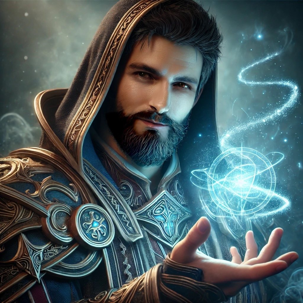 Fantasy portrait of Jonny as a technomage