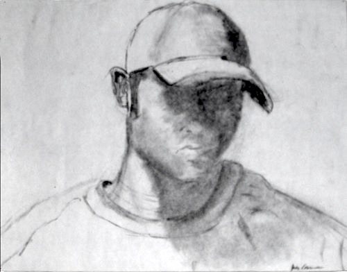 Portrait in a baseball cap