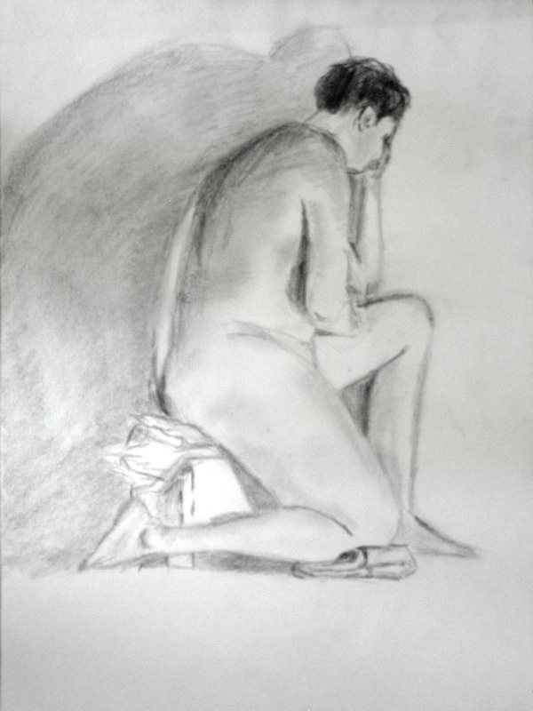 Seated figure study