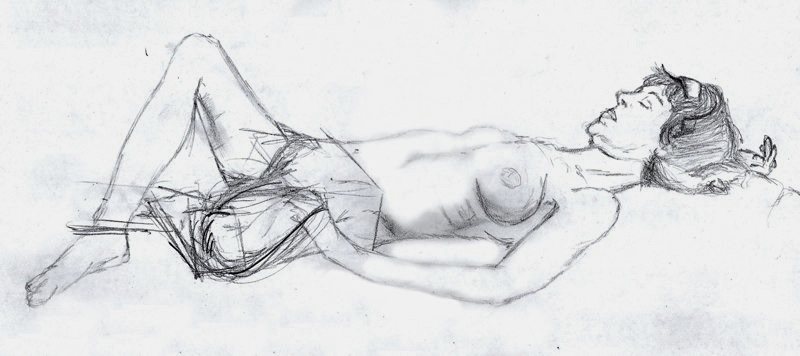 Reclining figure gesture