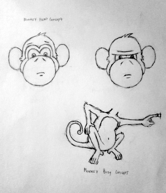 Monkey character sketches